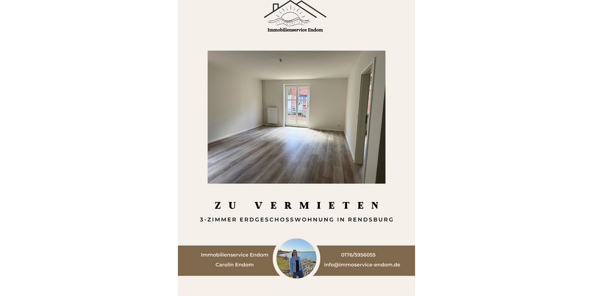 Etagenwohnung Rendsburg - 3 Zimmer, 75 m&sup2;, 520&euro; | Angebot:26988995