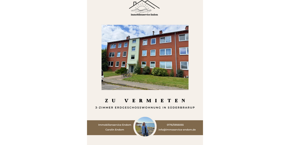 Etagenwohnung Süderbrarup - 3 Zimmer, 74 m&sup2;, 520&euro; | Angebot:27216693
