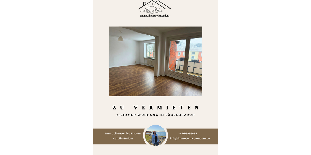 Etagenwohnung Süderbrarup - 3 Zimmer, 80 m&sup2;, 550&euro; | Angebot:26988997