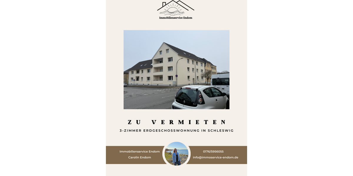 Etagenwohnung Schleswig - 3 Zimmer, 59 m&sup2;, 547&euro; | Angebot:26947830