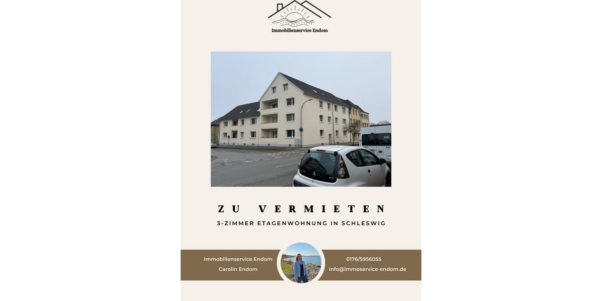 Etagenwohnung Schleswig - 3 Zimmer, 60 m&sup2;, 547&euro; | Angebot:25625312