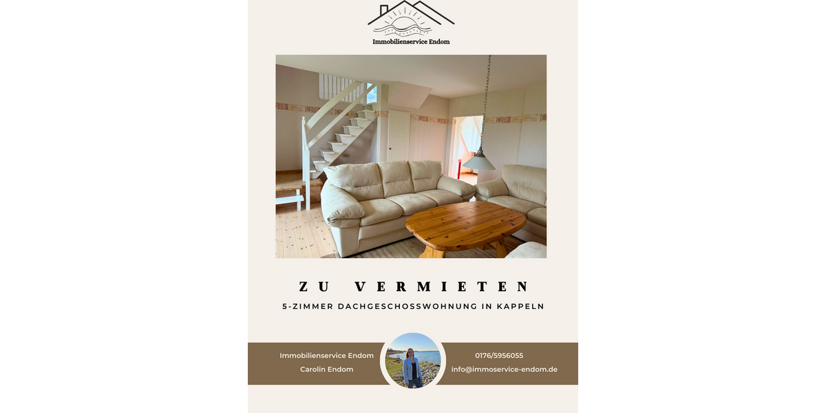Etagenwohnung Kappeln - 5 Zimmer, 180 m&sup2;, 1.620&euro; | Angebot:26216156