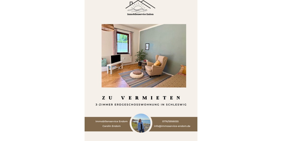 Etagenwohnung Schleswig - 3 Zimmer, 90 m&sup2;, 800&euro; | Angebot:26958148